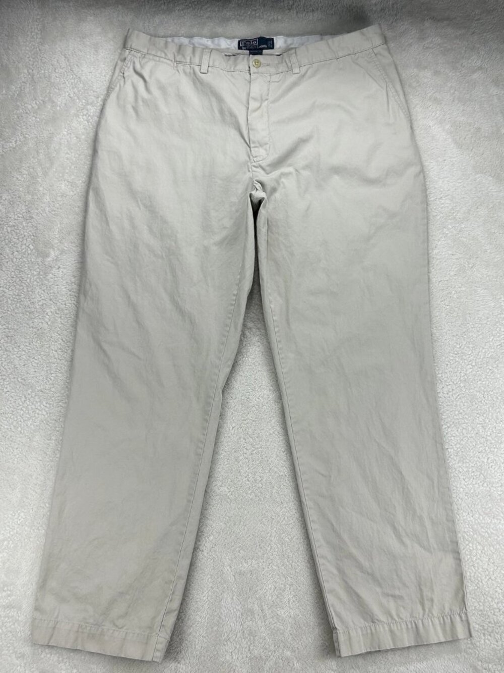 Polo Ralph Lauren Mens Chino Pants 36x32 Tan Khaki Cotton Classic Fit (Tag38x32)